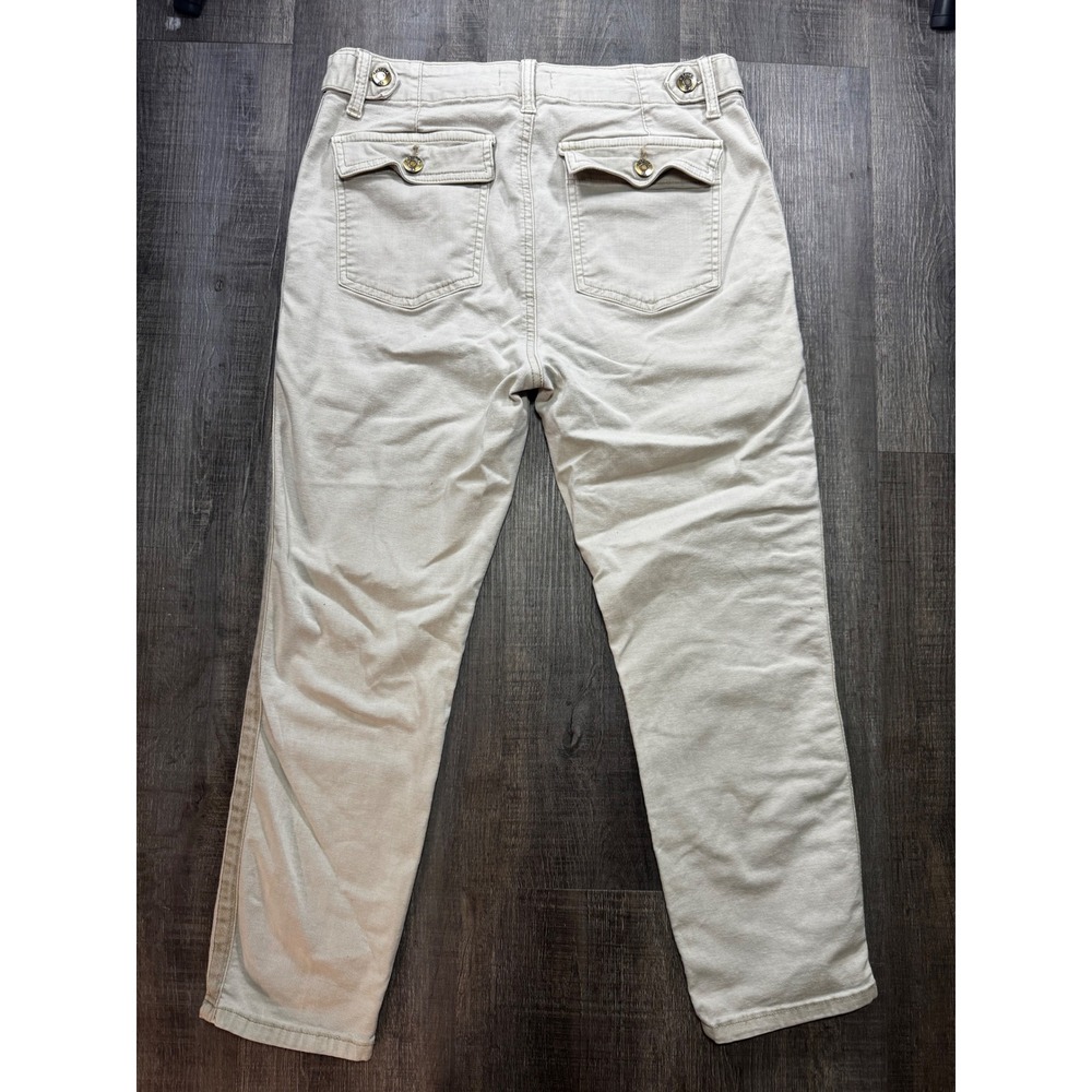 Pistola Womens High Rise Utility Straight Leg Pants Beige Tan Side Stripe Sz 28 - Picture 6 of 7